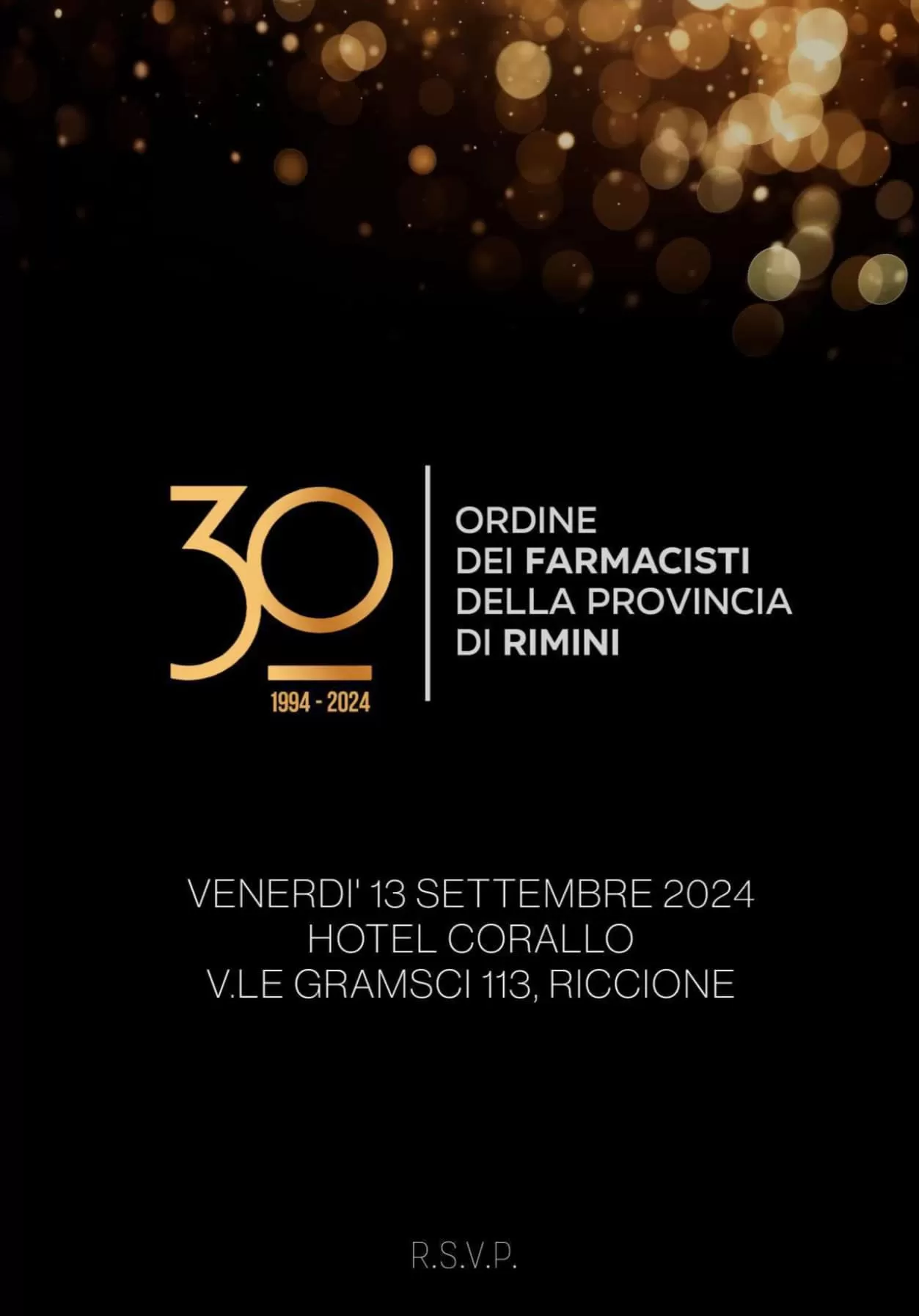 Adesione al Trentennale dell'Ordine dei Farmacisti della Provincia di Rimini Adesione al Trentennale dell'Ordine dei Farmacisti della Provincia di Rimini