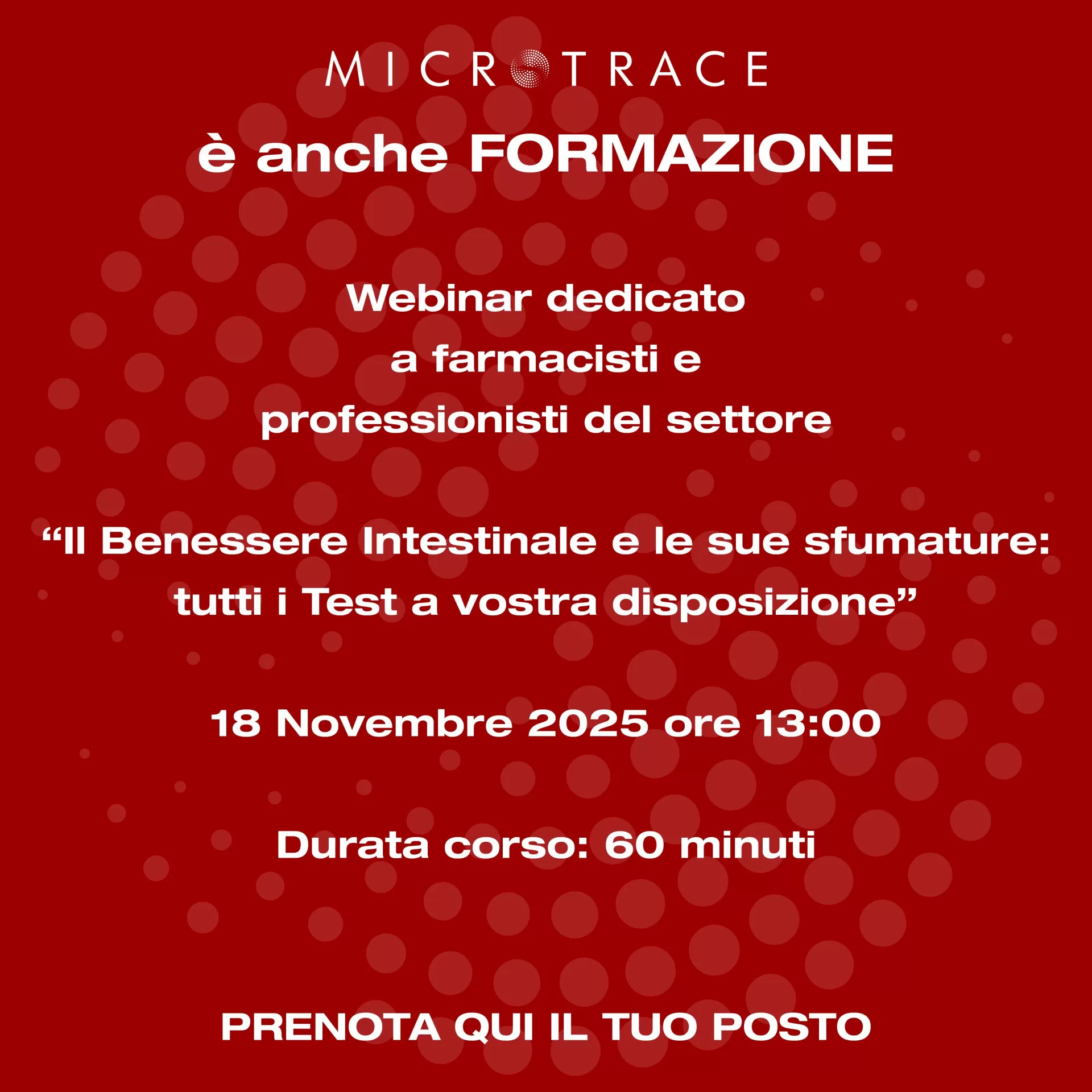 Webinar: Il Benessere Intestinale